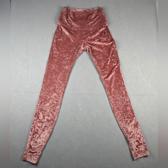 Lululemon Wunder Lounge High Rise Tight Leggings 28" Sz 4 Pink Velvet Sft Crnbry - Picture 1 of 10
